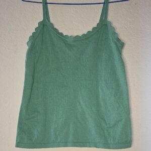 J. Crew Mint Green Scalloped Camisole